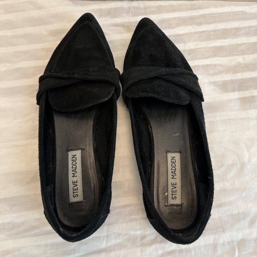 Steve Madden Women's Black suede Loafers 7.5